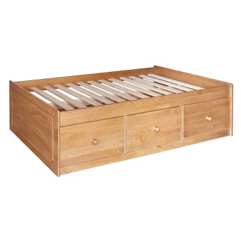 Antique Waxed Pine Single Cabin Bed