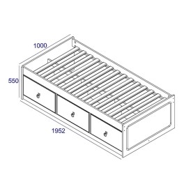 White Waxed Pine Single Cabin Bed with Storage