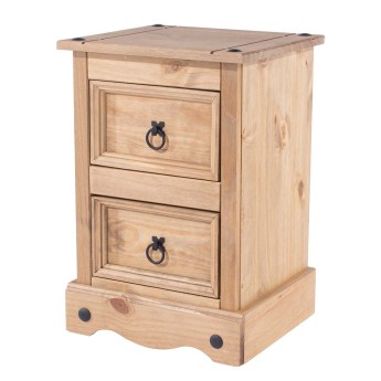 Corona 2 Drawer Petite Bedside Cabinet