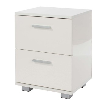 Contemporary Lido 2 Drawer Bedside Cabinet