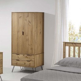 Augusta Pine 2 Door 2 Drawer Wardrobe