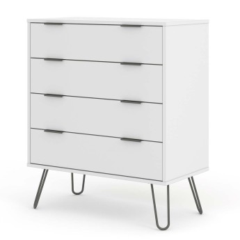 Augusta White 4 Drawer Chest of Drawers