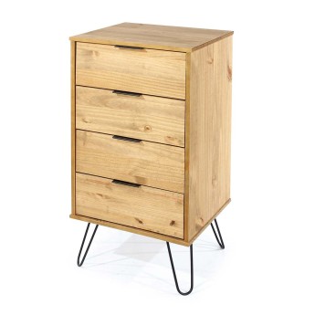 Augusta Pine 4 Drawer Narrow Chest of Drawers