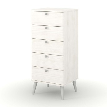 Augusta Curve 4 Drawer Narrow Chest of Drawers