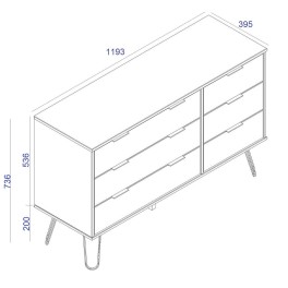 Augusta White Large Chest of Drawers