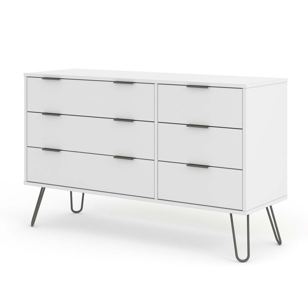 Augusta White Large Chest of Drawers