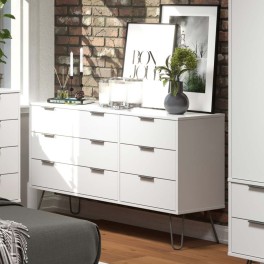Augusta White Large Chest of Drawers