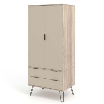 Augusta Driftwood 2 Door 2 Drawer Wardrobe