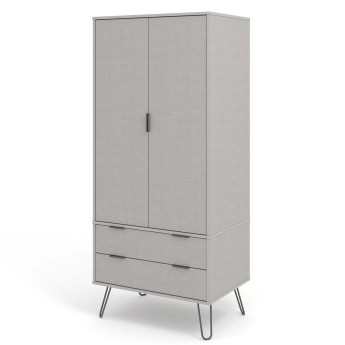Augusta Grey 2 Door 2 Drawer Wardrobe