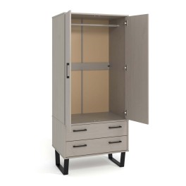 Modern Living Texas Grey Antique Waxed Pine Wardrobe